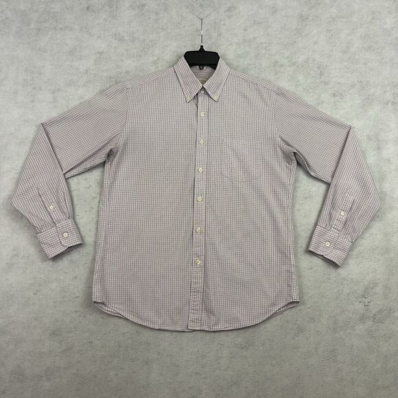 J Crew Shirtings Shirt Mens Medium Plaid Washed Tailored Fit Button Up Casual - Picture 8 of 12